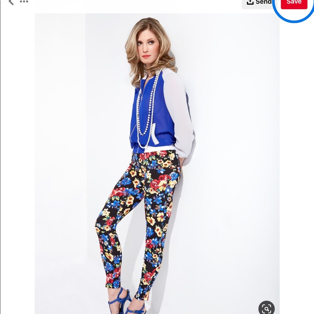 Pants flower design